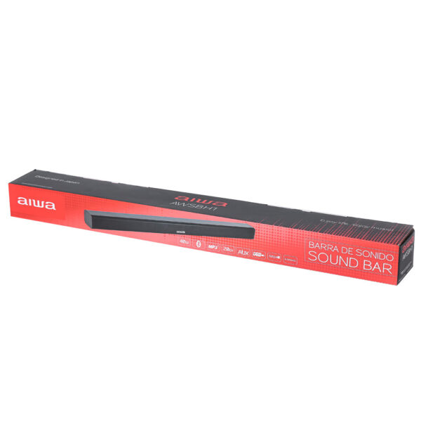 Barra de Sonido| 2.0 canales con 4 altavoces y Bluetooth| 40W| AWSBH1